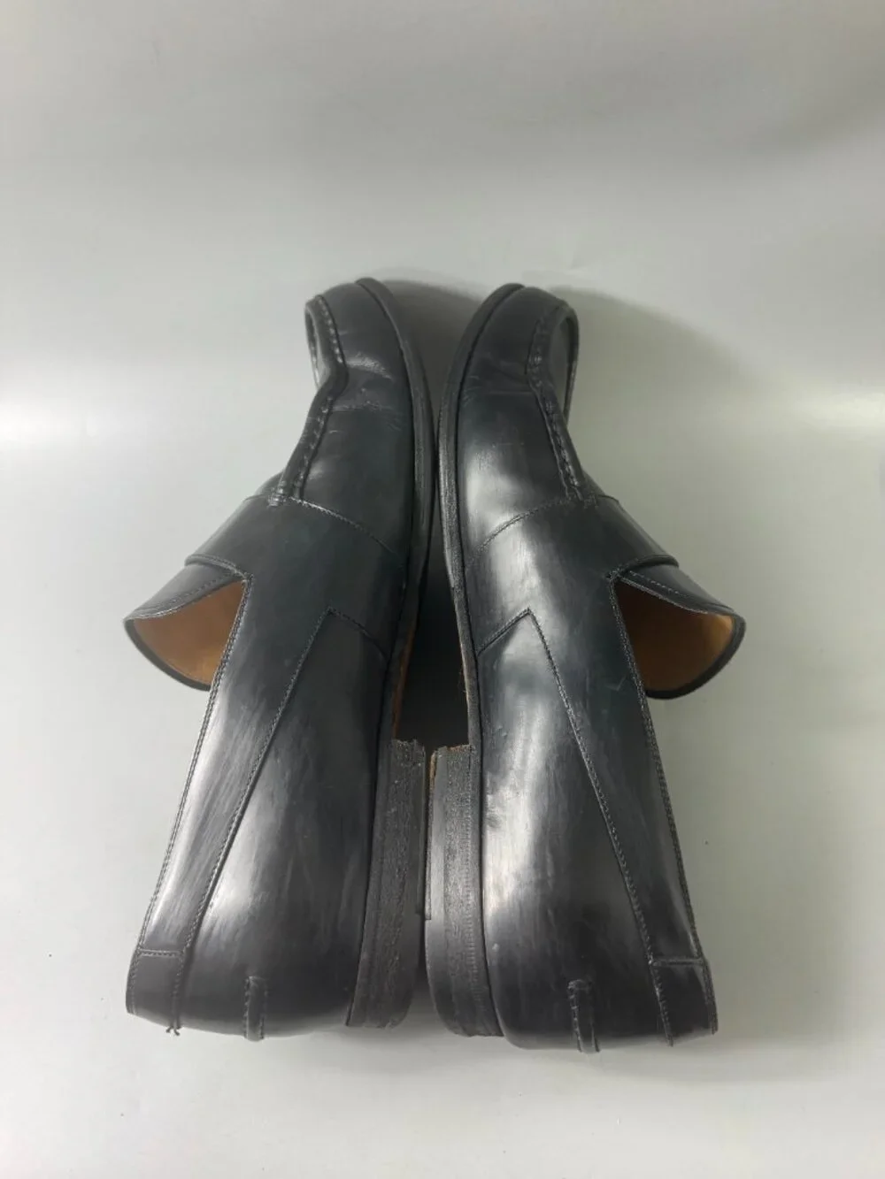 Gucci Men's Black Patent Leather Made Italy Slip On Penny Loafers, Size 11